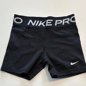 Nike Black Training Compression Shorts with White Swoosh